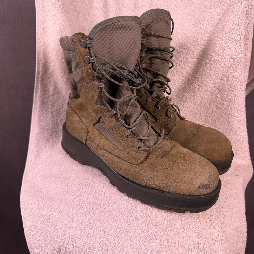 Wellco Air Force TW Combat Boots Mens Size 9.0 R Sage Green Suede Vibram Sole